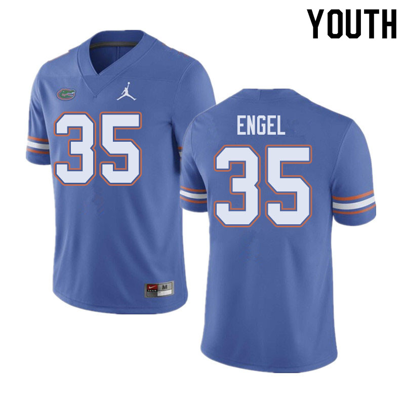 Jordan Brand Youth #35 Kyle Engel Florida Gators College Football Jerseys Sale-Blue - Click Image to Close